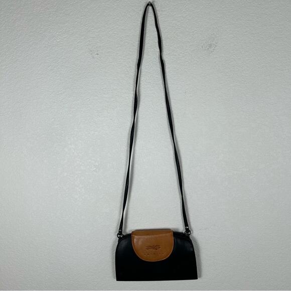 Perry Ellis crossbody wallet leather trim removable strap minimalist classic - Picture 3 of 9